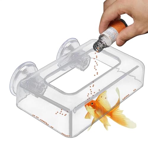 Fixed Fish Food Feeder - Stabile Struktur Feeder, Aquarium Fisch FutterfutteR Mittel | Ersorgung Zum Fütterung Spender Schwimmenden, Acryl -Lebensmittelspender Für Fischtank Flockenfutters von Nuyhadds