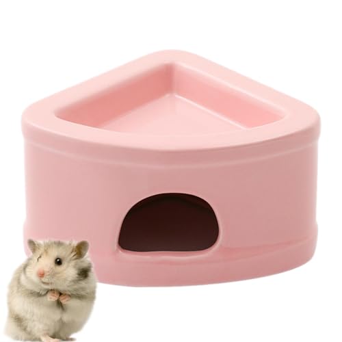 Hamster Hideaway House - Kleines Tiergehäuse, Schlafende Hamsterhöhle | Keramische Hamsterhöhle Kleine Haustier -Versteck, Fütterungsschale Multifunktionales Lebensraumbett Für Lemminge, Rennmäuse, Mä von Nuyhadds