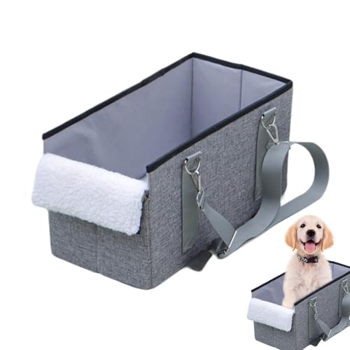 Haustier-Sitz mit Mittelkonsole für, Mittelkonsolensitz für kleine Hunde, tragbar, zusammenklappbar, für kleine Hunde und Katzen, Tragetasche von Nuyhadds