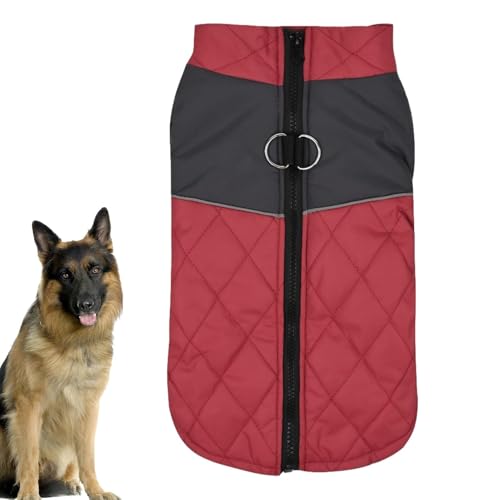 Hunde-Wintermantel – Reflektierende Hundejacke, Warme Winter-Hundekleidung | Reflektierende Wasserdichte Haustierjacken, Warmer Hundemantel Mit Verstellbarem Brustumfang, Schneesichere Haustierkleidun von Nuyhadds