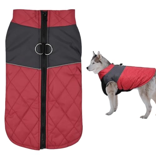 Hunde-Wintermantel – Reflektierende Hundejacke, Warme Winter-Hundekleidung | Reflektierende Wasserdichte Haustierjacken, Warmer Hundemantel Mit Verstellbarem Brustumfang, Schneesichere Haustierkleidun von Nuyhadds