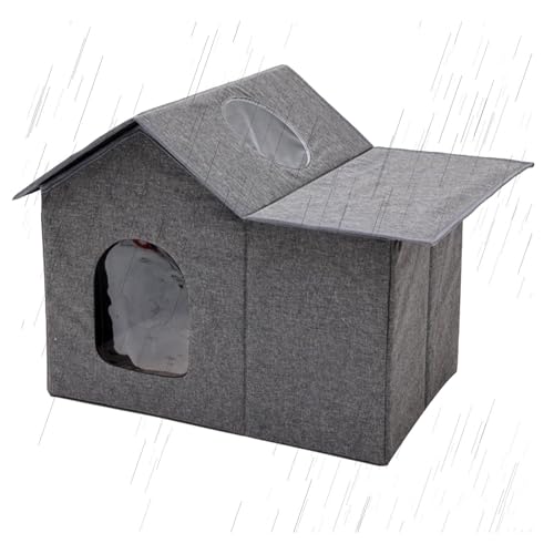 Katzenhaus Für Katzen -Outdoor Cat House Cat Shelter Heat Outdoor Cat House, Haustierhaus, Transparenter Vorhang Warm | DOFU WASHEROFTE KATENHAUS FÜHLUNG CATEN Haus EIN DIE VERWENDEN von Nuyhadds