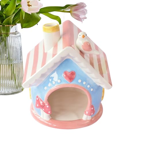 Nuyhadds Hamster Hideaway, Keramikhäute für Hamster | Süße Keramikverschlupfnester - Pet Cage Accessoires, kreative Chinchilla -Hütte, kleine Tierhäute für Käfig, Terrarium, Lebensraumdekoration von Nuyhadds