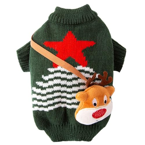 Pullover für Haustiere – Katzenjacke im Weihnachtsstil mit Tasche, niedliche Katzenkleidung | Bequemer Katzenmantel für Katzen, kleine Hunde, Reisen von Nuyhadds