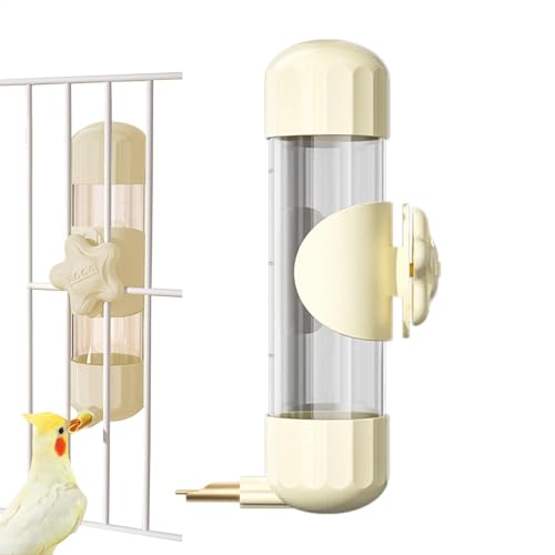 Vogelwassertrinker – Vogelwasserspender, Automatischer Vogelfutterspender | Vogelkäfig-Trinksystem, 200 Ml Automatischer Vogelkäfig-Futterspender, Schlagbolzen-Design, Transparenter Sittich-Wasserspen von Nuyhadds