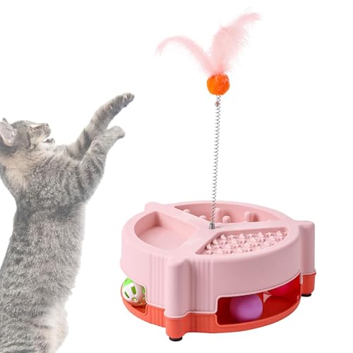 Cat Food Puzzle Feeder, Slow Eating Cat Bowl, Cat Enrichment Feeding Toy, Activity Feeder for Cats, Dispenser Feeder for Kittens, Cat Food Dispensing Toy, Multifunctional Cat Feeder von Nuyhgtr