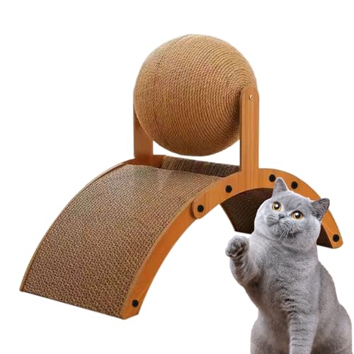 Cat Scratcher Toy, Vertical Scratching Ball, Corrugated Base Interactive Board, Claw Care Activity Center, Ideal for Apartment, Window, Living Room, Outdoor Patio, 13.78x10.24x5.91In Cat Scratcher Toy, Vertical Scratching Ball, Corrugated Base Interactive Board, Claw Care Activity Center, Ideal for Apartment, Window, Living Room, Outdoor Patio, 13.78x10.24x5.91In von Nuyhgtr