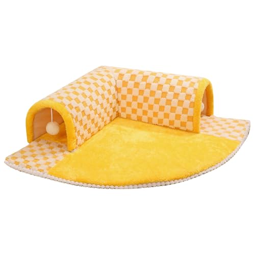 Nuyhgtr Cat Tunnel Bed, Cat Play Tunnel Bed, Cozy Cat Tunnel, Soft Cat Tunnel Bed, Interactive Cat Bed Tunnel, Padded Cat Tunnel, Cat Bed with Tunnel, Enclosed Cat Bed,Playful Cat Tunnel, von Nuyhgtr