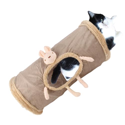 Foldable Indoor Cat Bed Tunnels, Soft Fleece Fabric Cat Tunnel, Indoor Cat Play Tube, Cat Toy Tunnel, Cozy Pet Play Tunnel, for Rabbits, Kittens, Ferrets, Puppy von Nuyhgtr