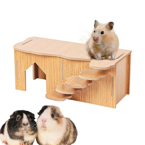 Hamster Hütte Spielzeug Natur Hamster Versteck Haus Hamster Eckhaus Hamster Käfig Spielzeug Hamster Verstecke Ecke Haus Käfig Zubehör für Hamster Syrische Hamster Zwerghamster von Nuyhgtr