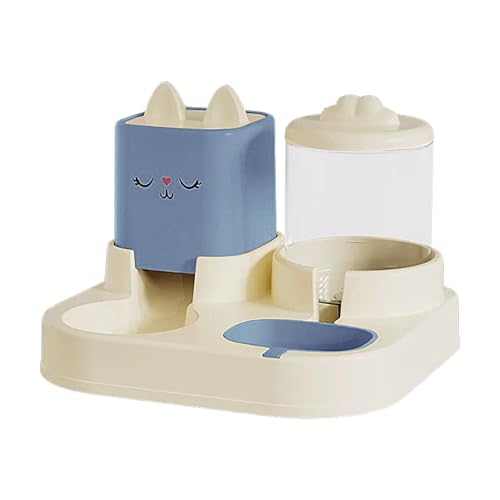 Katzenfutter und Wassernapf Set, Haustier Futterstation für Katzen Kleine Hunde Futter und Wasser Feeder Welpen Kätzchen Automatischer Futterspender Automatisches Haustier Fütterungssystem Futter Und von Nuyhgtr