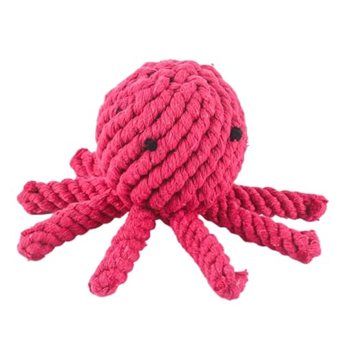 Kleine Hunde Octopus Biss Spielzeug, Hund Tauziehen Spielzeug mit Oktopus Design, Interaktives Hund Baumwollseil Beißspielzeug, Hund Quietschspielzeug Octopus - Keine Füllung Knistern Plüsch von Nuyhgtr