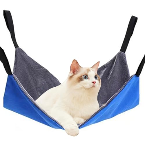 Nuyhgtr Cat Hammock, Adjustable Soft Cat Hammocks, Comfortable Rest Sleeping Pad, Double-Sided Kitten Bed, Cage Hanging Accessory for Kittens, Ferrets, Puppies, Rabbits, and Small Animals von Nuyhgtr