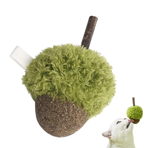 Nuyhgtr Cat Toy with Catnip, Acorn-Shaped Plush Chewing Ball, Interactive Kitten Bite Toy, Cute Fruit Design, Enhances Indoor Exercise for Cats and Kittens (5x5x9cm) von Nuyhgtr