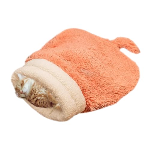 Nuyhgtr Cozy Plush Cat Bed Bag, Winter Warming Pad for Cats, Semi-Enclosed Cat Cave, Warm Leisure Mat for Small Medium Large Cats, Soft Cat Sack – Perfect for Living Room and Bedroom Comfort von Nuyhgtr