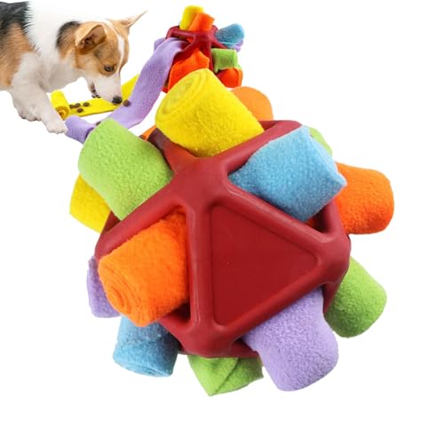 Nuyhgtr Furry Fellow Hundespielzeug, Schnüffelspielzeug, Schnüffelball für Hunde, Unzerbrechliches Hundespielzeug, Interaktiver Leckerli-Spender, Hunde-Puzzle-Spielzeug, Leckerli-Ball für Hunde von Nuyhgtr