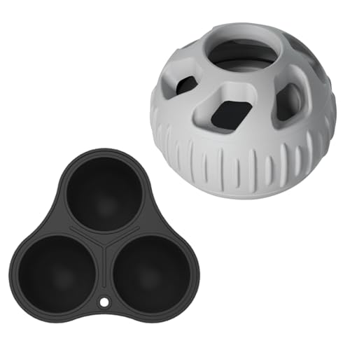 Nuyhgtr Hundenapf Futternapf, Slow Feeder Ball für Hunde, 2 Stück Interaktives Ballspielzeug, Hund Puzzle Leckerli Spender Puzzle Feeder Ball für Hund Welpen Haustiere Training von Nuyhgtr