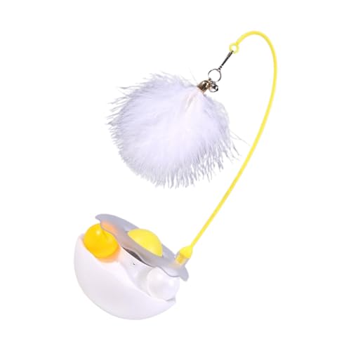 Nuyhgtr Interactive Cat Feather Toys, Pet Toy with Exercise Balls, Teaser Bells Cat Toy, Interactive Kitten Toys, Roller Tracks for Cats, Catnip Cat Toys, 25x9cm/9.84x3.54 inches for Indoor Exercise von Nuyhgtr