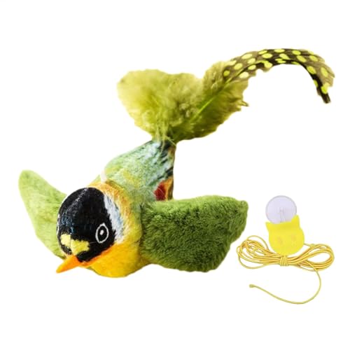 Nuyhgtr Interactive Cat Toy, Realistic Chirping Toy, Bird Touch Activated Toy, Kitten Chirping Toy, Simulated Chirping Bird Interactive Cat Toy with Realistic Chirping and Catnip for All Breeds von Nuyhgtr