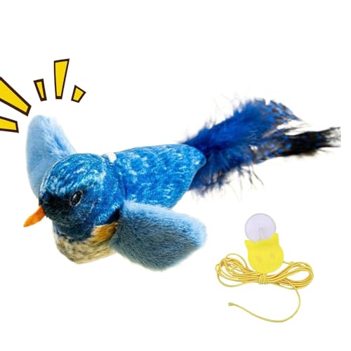 Nuyhgtr Interactive Cat Toy, Realistic Chirping Toy, Bird Touch Activated Toy, Kitten Chirping Toy, Simulated Chirping Bird Interactive Cat Toy with Realistic Chirping and Catnip for All Breeds von Nuyhgtr