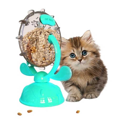 Nuyhgtr Katzen-Leckerli-Spielzeug | Interaktives Katzenspielzeug Riesenrad - Langsamer Feeder für Training, interaktiver Katzenfutter-Leckerli-Spender Spielzeug für Indoor-Katzen, 360° drehbar von Nuyhgtr