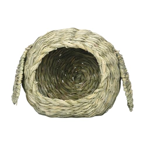 Nuyhgtr Natural Grass Hideaway, Comfortable Grass Hideaway, Grass Animal Hut, Rabbit Grass Hideaway, Grass Hideaway Playhouse, Versatile and Sturdy Grass Pet Hut for Rabbits and Guinea Pigs von Nuyhgtr