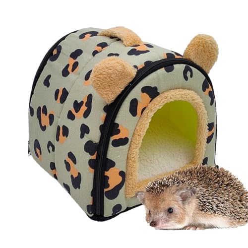 Nuyhgtr Rutschfestes warmes Hasenbett, Mehrzweck-Hamsterhöhle, niedliches Igelhaus, Häschen Igel Zuckergleiterbett, Kleintierschlafhaus, gemütlicher Frettchen-Schlafbereich, Plüsch-Haustierbett für von Nuyhgtr