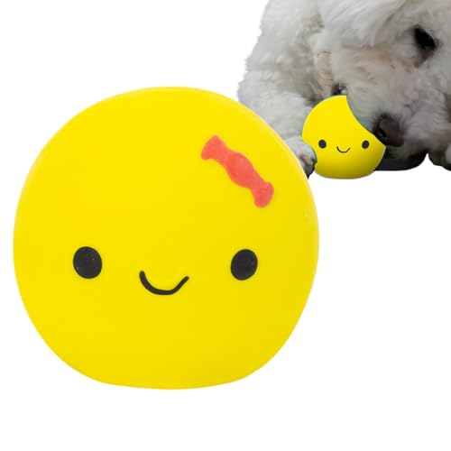 Nuyhgtr Squeaky Dog Ball, Rubber Dog Ball, Cute Dog Toy, Latex Dog Ball, Squeaky Cute Egg-Shaped Latex Dog Ball for Playtime, Sturdy Rubber Dog Ball Toy for Interactive Fun, 5.5x5 cm, von Nuyhgtr