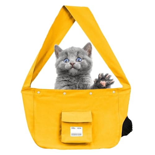 Pet Sling Carrier für Katzen, verstellbare Haustier-Tragetasche, atmungsaktive Katzentragetasche, große Kapazität, Haustier-Tragetasche, tragbare Katzentragetasche, Haustier-Tragetasche für kleine von Nuyhgtr