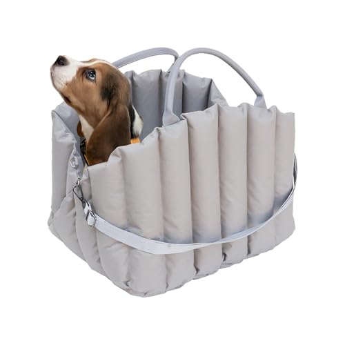 Portable Pet Tote, Pet Travel Bag, Cat Carrier Tote, Travel Dog Carrier, 45x35x35 cm, Large Pet Carrier Tote Cat Carrier for Cats, Dogs, Puppies, Small Medium Animals, Gray and Khaki von Nuyhgtr