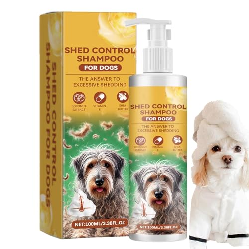 Schuppenkontrollshampoo Für Hunde, Haustierhaar-Schmutzentferner-Shampoo, 100-ml-Hundeshampoo, Geruchsbeseitigendes Hundeshampoo, Feuchtigkeitsspendendes Welpenshampoo, Weichmachendes Hundeduschgel von Nuyhgtr