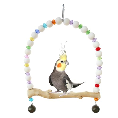 Vogelkäfig-Sitzstange, Holzschaukel, Kauzubehör, Nymphensittichkäfig-Hängematte, Schaukel, Spielzeug, Regenbogen-Schaukelbrücke, Hängematte, Vogel-stehende Äste, Spielzeug von Nuyhgtr