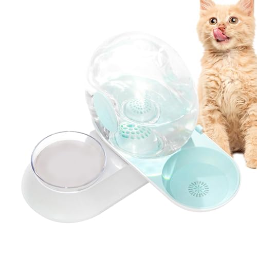 Wasserspender für Katzen und Hunde, Wasserbrunnen für Katzen,Wasserspender und Futternapf für Haustiere | Schneckenförmiger Trinkbrunnen, 2-in-1-Wasser- und Futternapf-Set für Haustiere, automatischer von Nuyhgtr