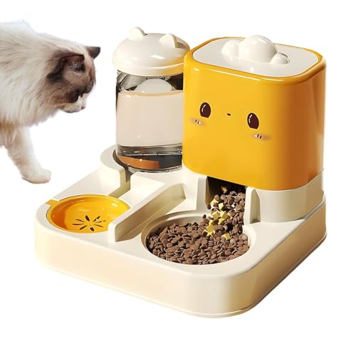 Automatic Cat Feeder, Large-Capacity Pet Food and Water Dispenser, Sturdy and Easy to Refill, Non-Slip Base 11.42x10.24x9.06 inches for Cats, Dogs, Puppies, Kittens, and Rabbits von Nuytghr