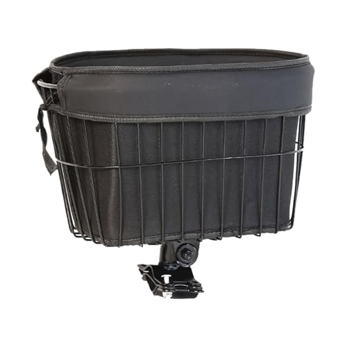 Dog Bike Basket, Cycling Pet Carrier, Mountain Ride Crate, Metal PU Build, Black Color, 7.5kg Load Capacity, Cat Dog Travel Use, for Outdoor Commute Storage, Puppy Riding Supplies Dog Bike Basket, Cycling Pet Carrier, Mountain Ride Crate, Metal PU Build, Black Color, 7.5kg Load Capacity, Cat Dog Travel Use, for Outdoor Commute Storage, Puppy Riding Supplies von Nuytghr
