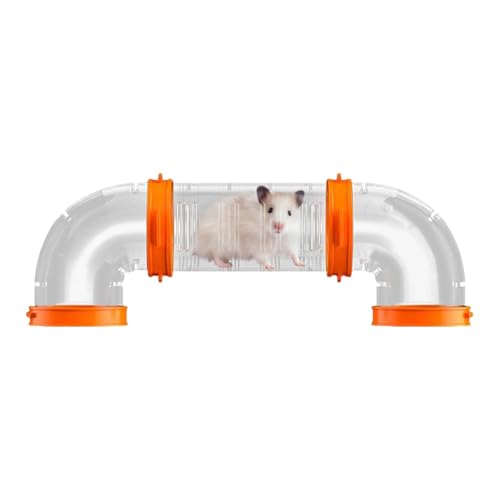 Hamster Tunnel, Small Animal Exercise Pipe, Playground Module Tube House, Sturdy and Safe Design, Easy to Assemble, for Hamsters, Gerbils, and Other Small Pets, Clear von Nuytghr