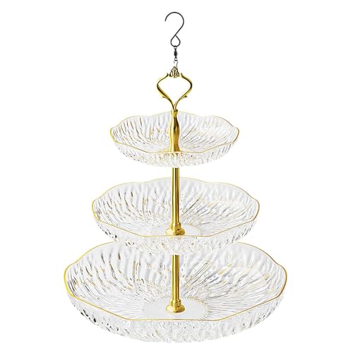 Hangable Bird Bath Bowl, 3-Tier Garden Outdoor Tray Birdbath, S-Shaped Hook Wildlife Feeder, Food and Water Plate, 9.45x17.72 inches, Ideal for Patio, Garden, and Backyard Use von Nuytghr