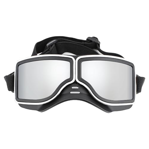 Hundebrillen,Brillen für Hunde,Hundesonnenbrille Hundebrille mit bequemem Rahmen, verstellbaren Trägern | Hunde-Motorradbrille, winddicht, beschlagfrei, staubdicht, schneefest, für Outdoor-Aktivitäten von Nuytghr