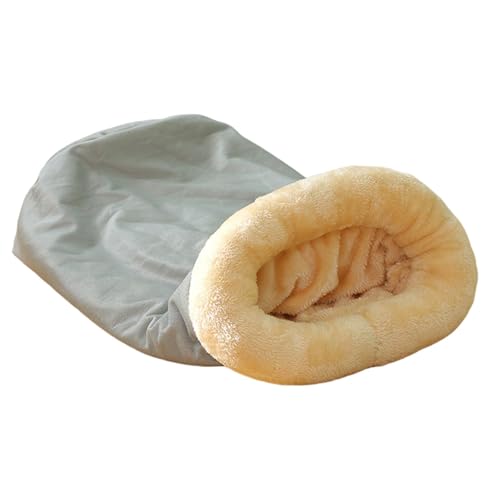 Katzenhöhlen für Indoor-Katzen, halbgeschlossener warmer Haustierschlafsack, Katzenbett, weiches Katzenversteck, Katzentunnelbett, Katzenschlafsäcke für Winter, Lagerfeuer, Outdoor von Nuytghr