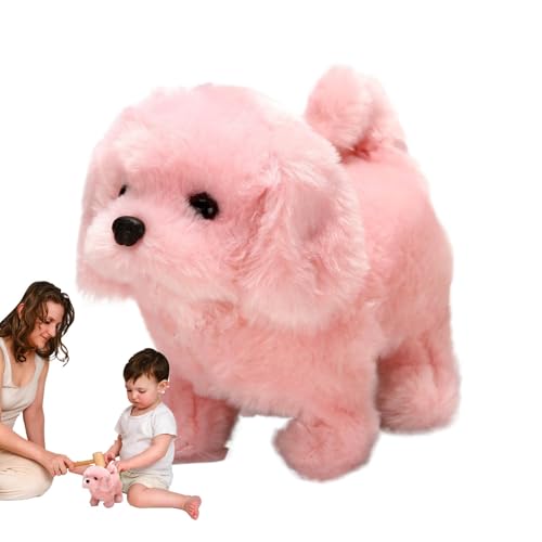 Nuytghr Barking Dog Toy, Stuffed Robot Dog Toy, Interactive Dress Up Animal Plaything 6.3x3.54x5.91 inches, Walking, Tail Wagging Features for Kids Aged 2-5 Years Old von Nuytghr