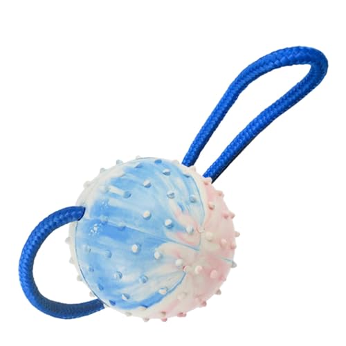 Nuytghr Pet Training Ball Launcher, Seilball Hundespielzeug, Bissfestes Hundespielzeug, Interaktiver Hundeball mit Seil, Quietschender Hundeball Spielzeug, Zerren und Kauen Hundespielzeug, von Nuytghr