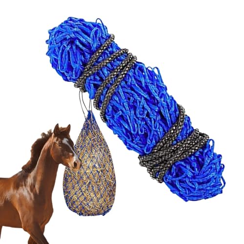 Nuytghr Slow Feed Heunetz Heunetz Heu Feeder Bag Horse Slow Feeder Haylage Net, Haylage Heunetz Kleine Maschenlöcher Starkes Heunetz Ringed Heunetze Pferdebedarf für Ziegen und Pferde von Nuytghr