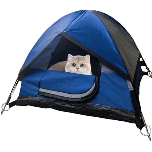 Outdoor Katzenzelt, Katzenbett Haus, Tragbares Haustierzelt für Katzen, Camping Katzenbett Haus, 55x55x36cm Faltbares Haustierzelt für Katzen und Welpen, Katzenspielzelt für Outdoor-Abenteuer & von Nuytghr