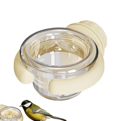 Parakeet Food Dish, Portable Bird Feeding Dish Cups, Stainless Steel Feeder Bowl, Chinchilla Cage Accessories for Watering Supplies, Secure Clamp Mount for African Greys Conure von Nuytghr