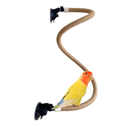 Parrot Perch Stand, Adjustable Suction Cup, Portable Grinding Stick, 100cm, Secure Bird Training Accessory, Ideal Small and Medium Birds, Perfect for Cages and Play Areas von Nuytghr