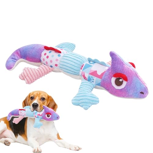 Squeaky Dog Toys, Dog Teething Toys Chameleon, Soft Stuffed Toys, Cartoon Bite-Resistant Pet Supplies - Cute Dog Toys for Cleaning Teeth, Playing, Biting, and Chewing, Perfect for Puppy Teething von Nuytghr