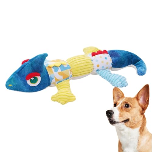 Squeaky Dog Toys, Dog Teething Toys Chameleon, Soft Stuffed Toys, Cartoon Bite-Resistant Pet Supplies - Cute Dog Toys for Cleaning Teeth, Playing, Biting, and Chewing, Perfect for Puppy Teething von Nuytghr