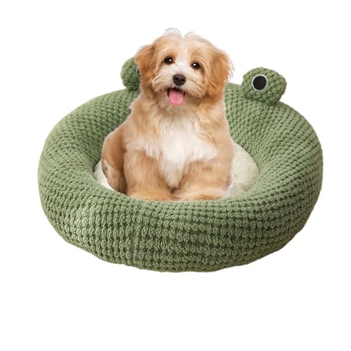 Nybhyjka Frosch Hundebett | Kleines Hundebett - Waschbares Hundebett Plüsch Katzenbett Katzenbetten Wasserdicht Froschaugen Design für Katzen Kleine Hunde von Nybhyjka