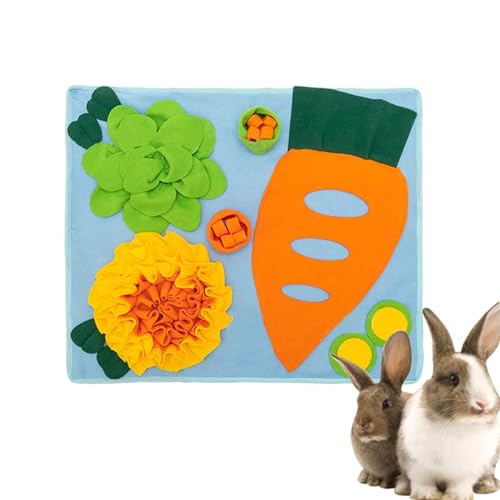 Nybhyjka Futtermatte für , Polar Fleece Heu Feeder Stimulation Fütterungsmatte, Slow Feeder Puzzle Spielzeug Interaktiver Leckerlispender für Kleintiere von Nybhyjka