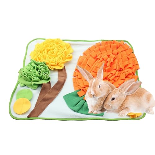 Nybhyjka Interaktive Schnüffelmatte für Kaninchen, Leckerli-Spender, kleines Haustier-Puzzle-Spielzeug für Welpen, Hamster, Chinchillas, Haustierbedarf von Nybhyjka